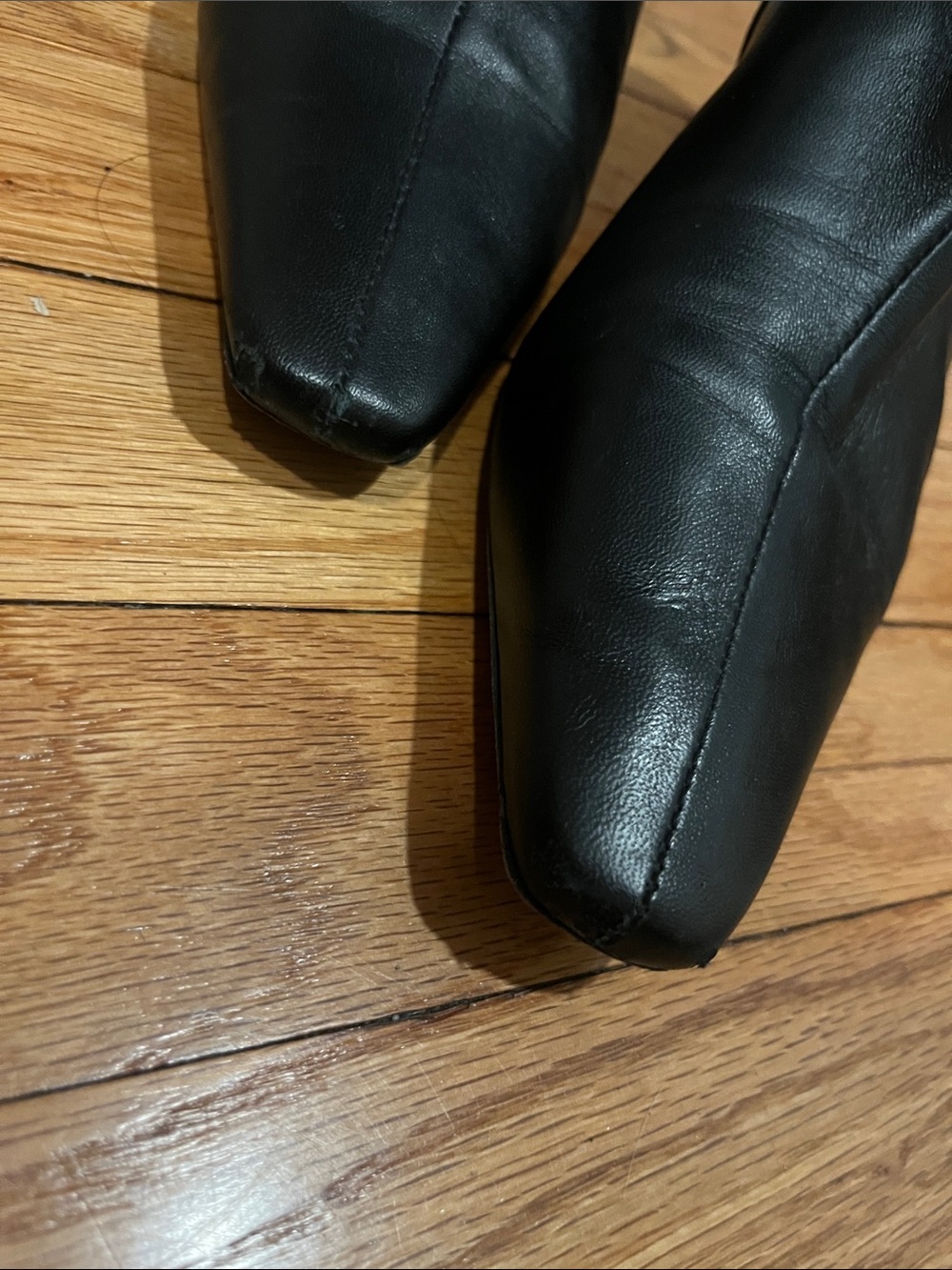 STAUD Wally Black Pointed Toe GOAT Leather Booties - Picture 7 of 13